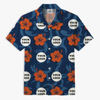 [Instant Preview] Custom Hibiscus Hawaiian Shirt With Logo For Company - Mako Hawaiian