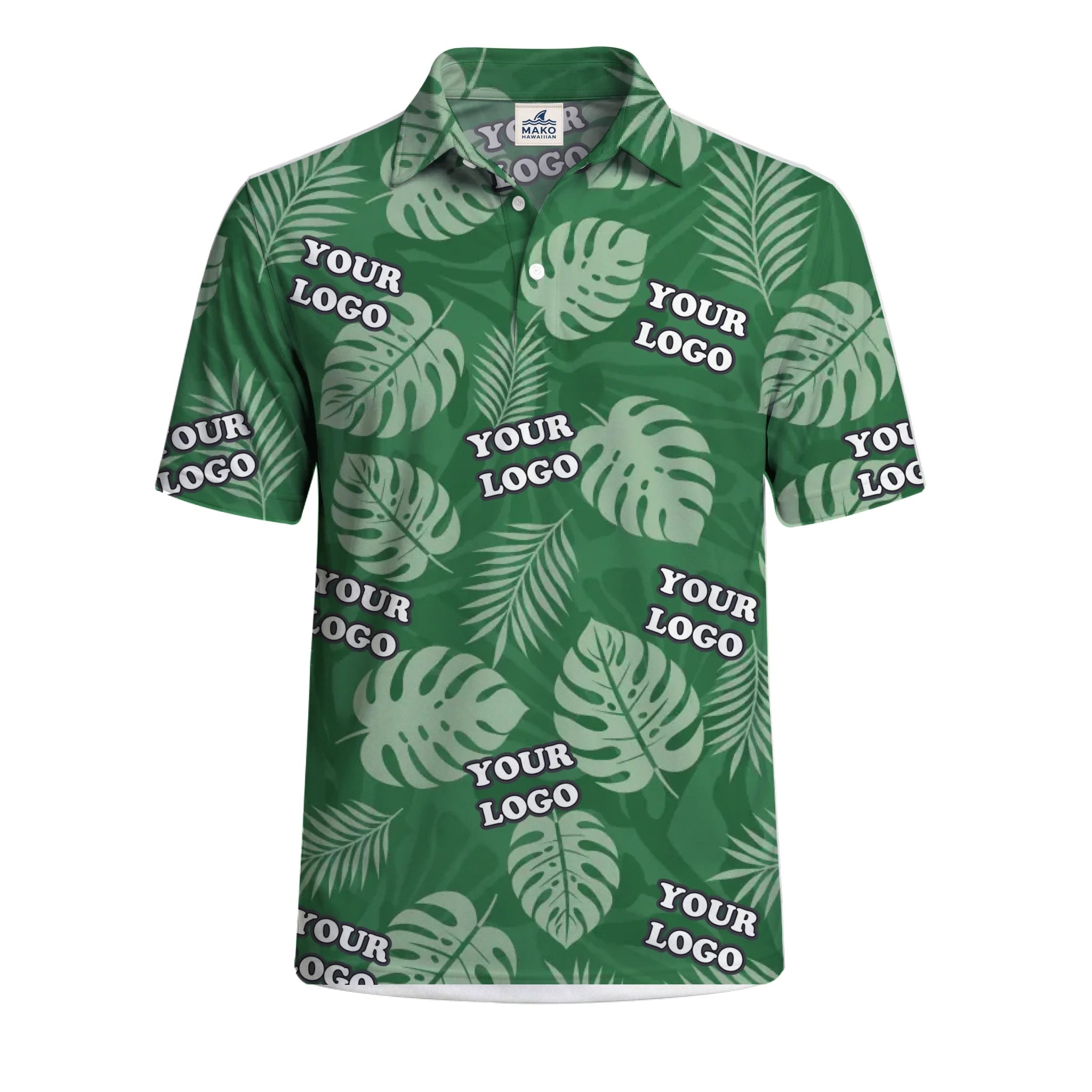 [Instant Preview] Tropical Leaf Polo Shirt With Instant Preview - Mako Hawaiian