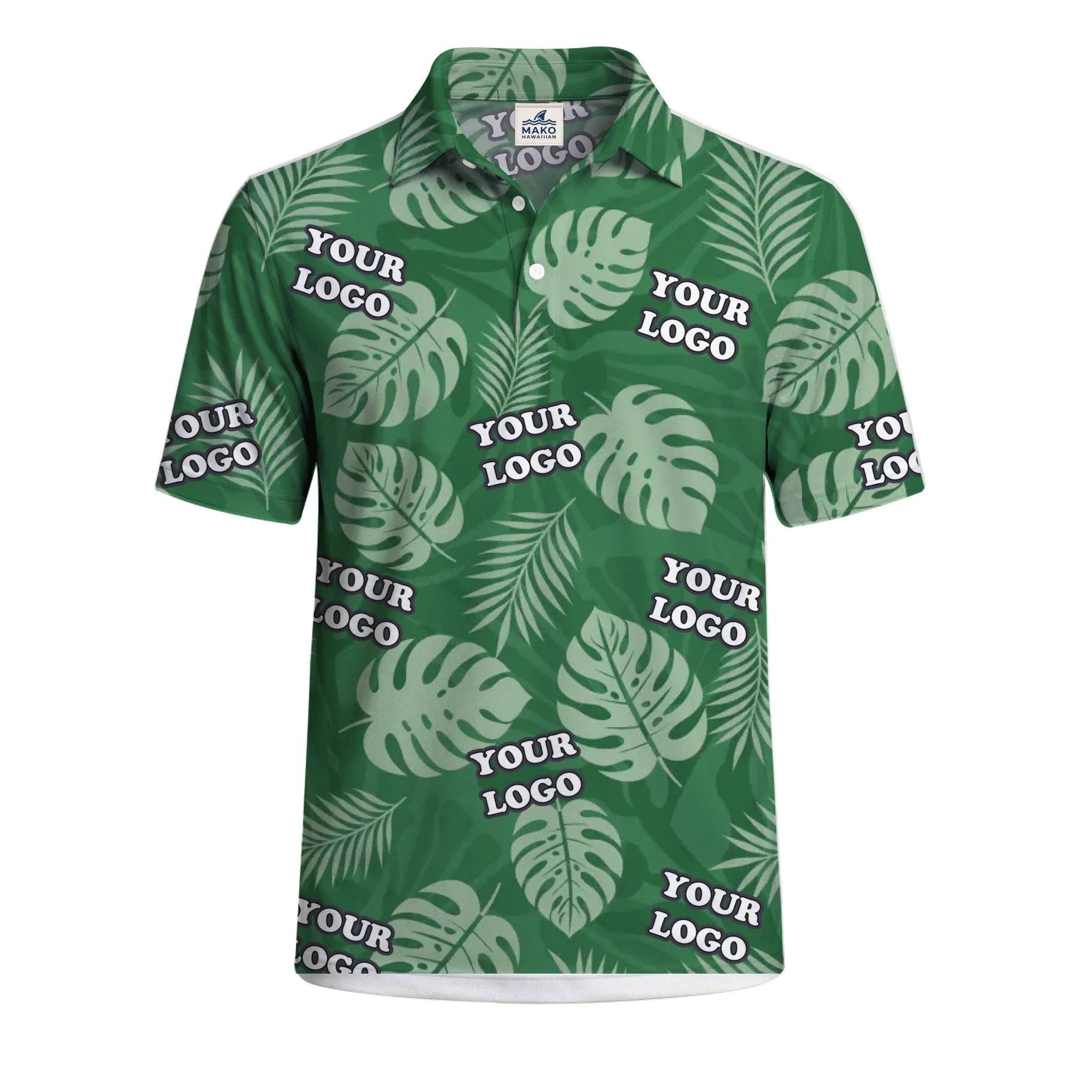 [Instant Preview] Tropical Leaf Polo Shirt With Instant Preview - Mako Hawaiian