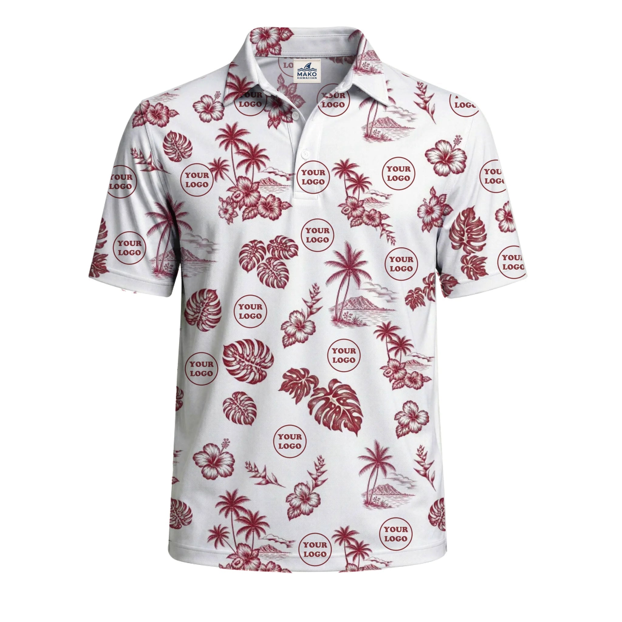 [Instant Preview] Vintage Aloha Polo Shirt For Vacation - Mako Hawaiian