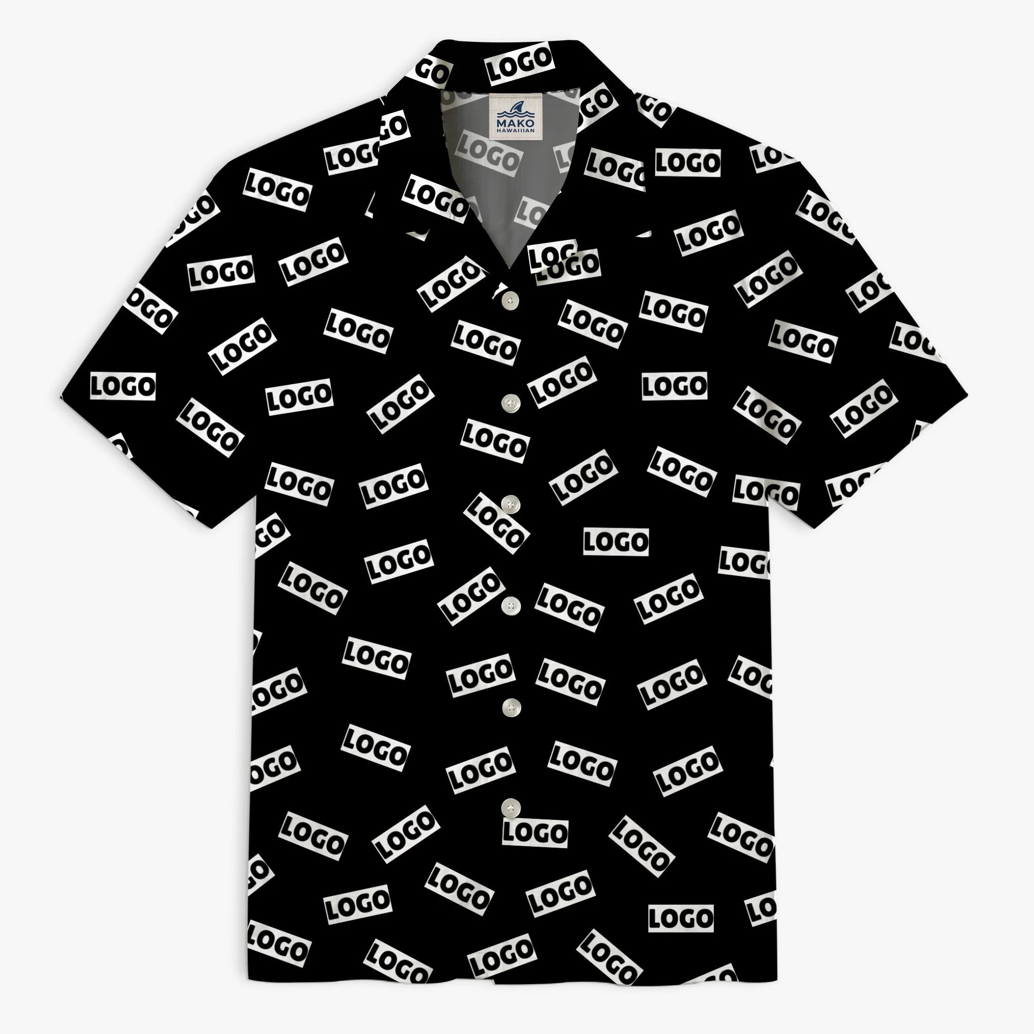 [Live Preview] Custom Hawaiian Shirt With Logo - Mako Hawaiian
