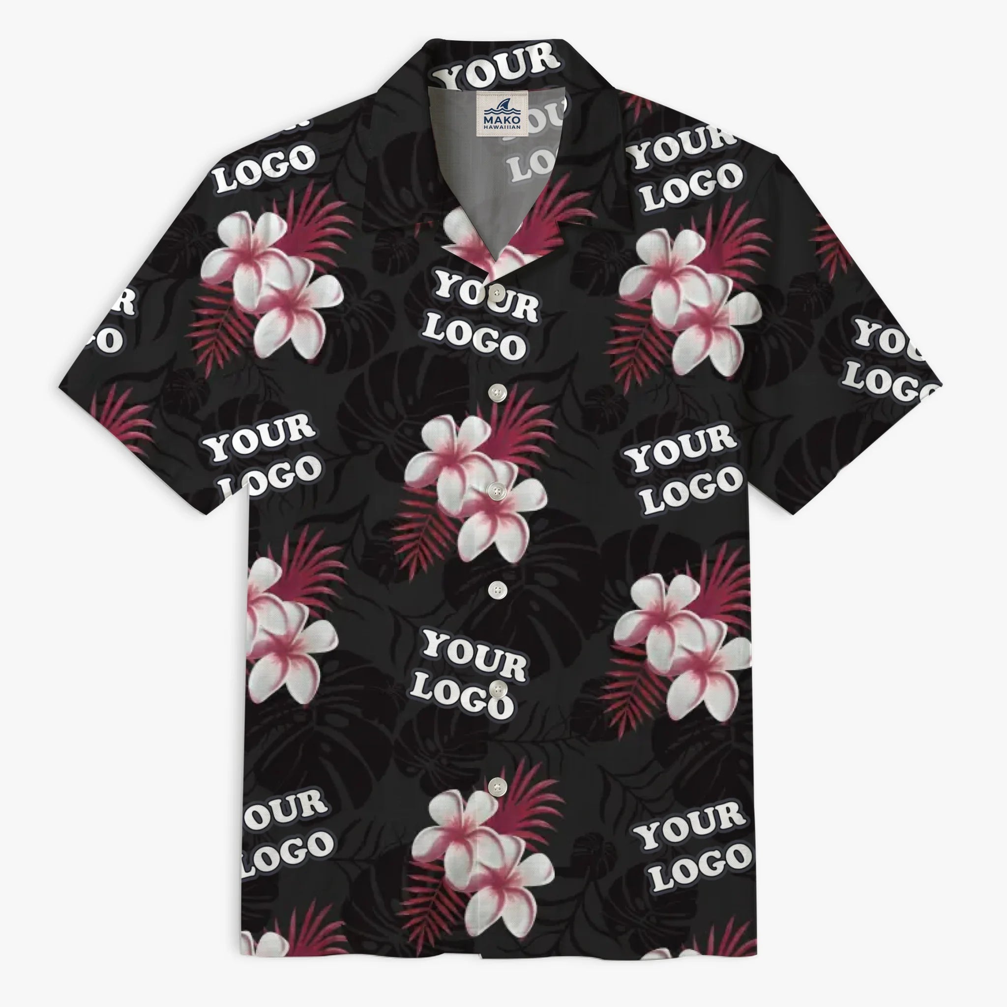 Midnight Black Hibiscus Hawaiian For Men With Live Preview - Mako Hawaiian