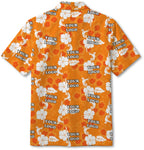 Orange Personalized Hawaiian Shirt With Company Logo - Mako Hawaiian
