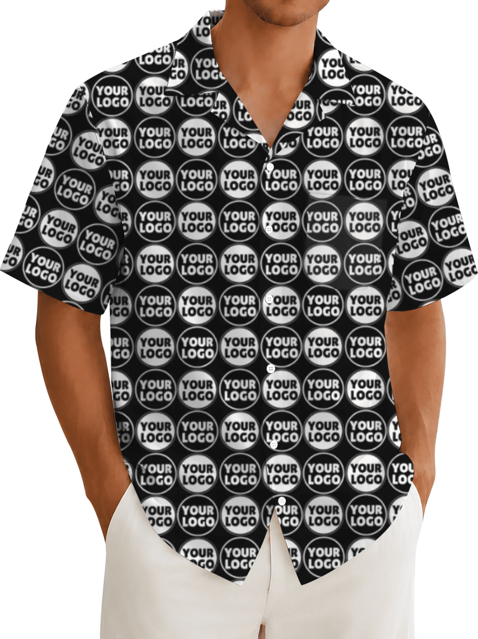 Personalized Circular Logo Hawaiian Shirt - Mako Hawaiian