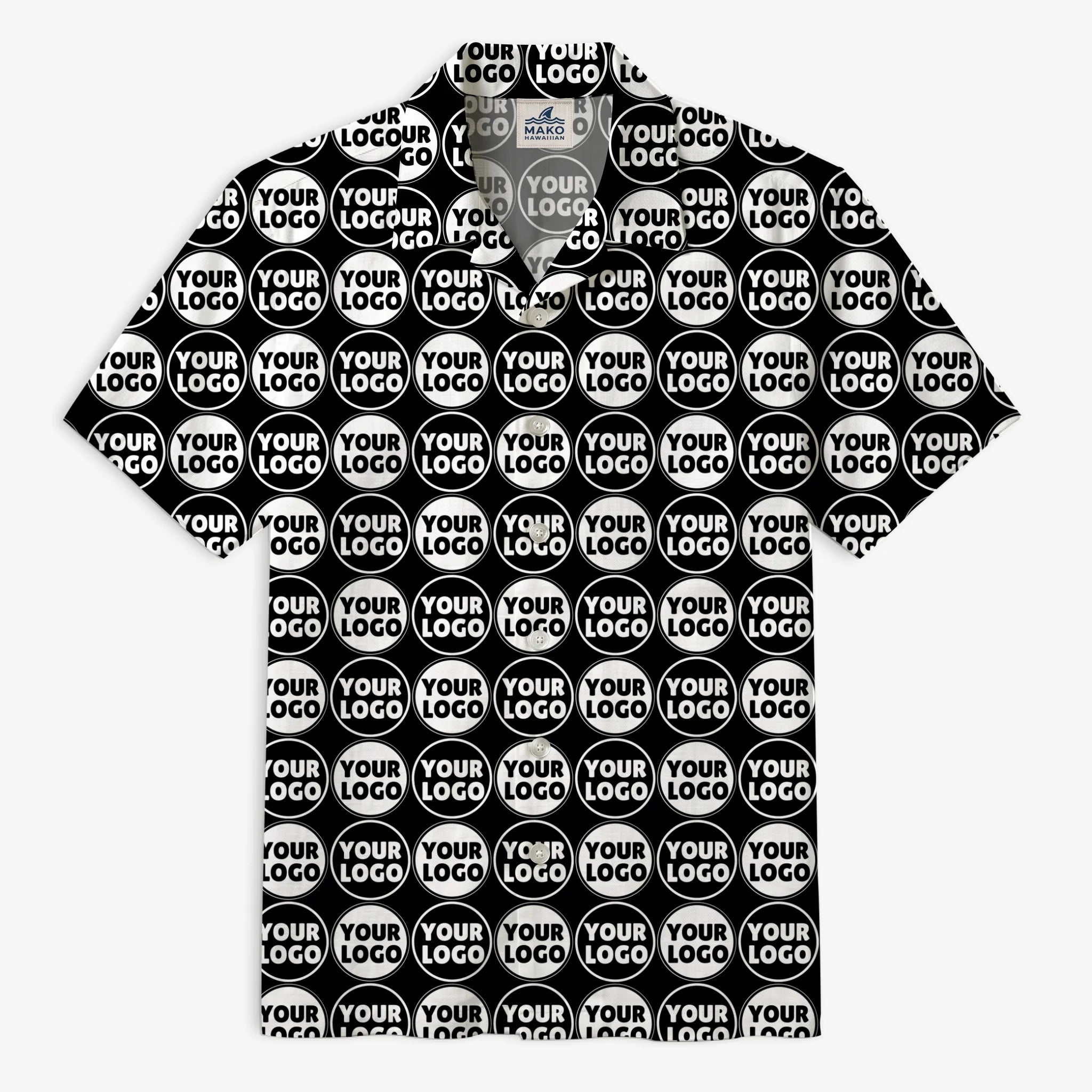Personalized Circular Logo Hawaiian Shirt - Mako Hawaiian