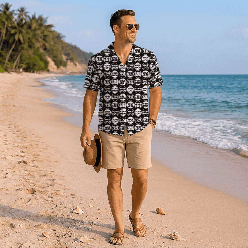 Personalized Circular Logo Hawaiian Shirt - Mako Hawaiian