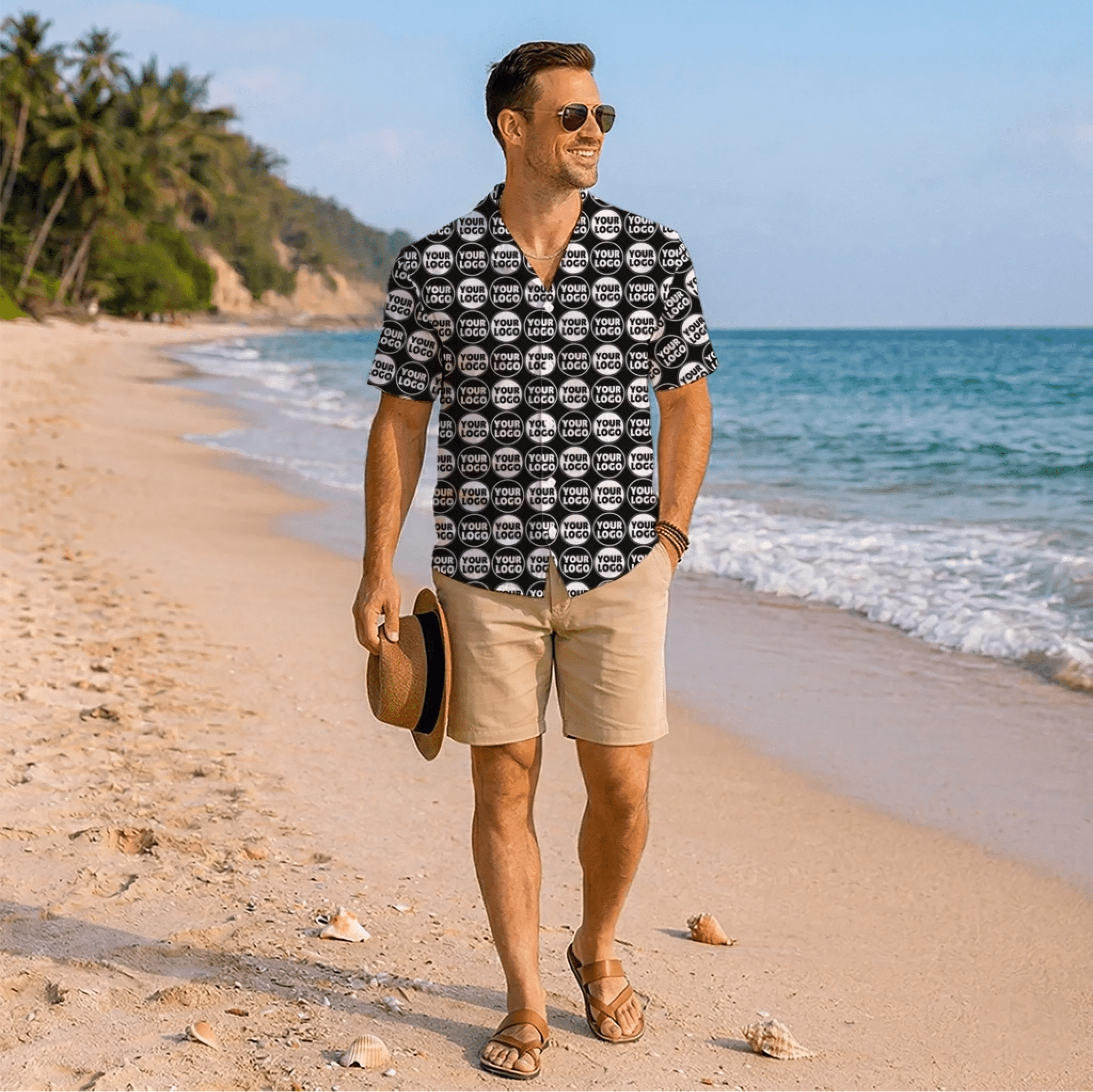 Personalized Circular Logo Hawaiian Shirt - Mako Hawaiian