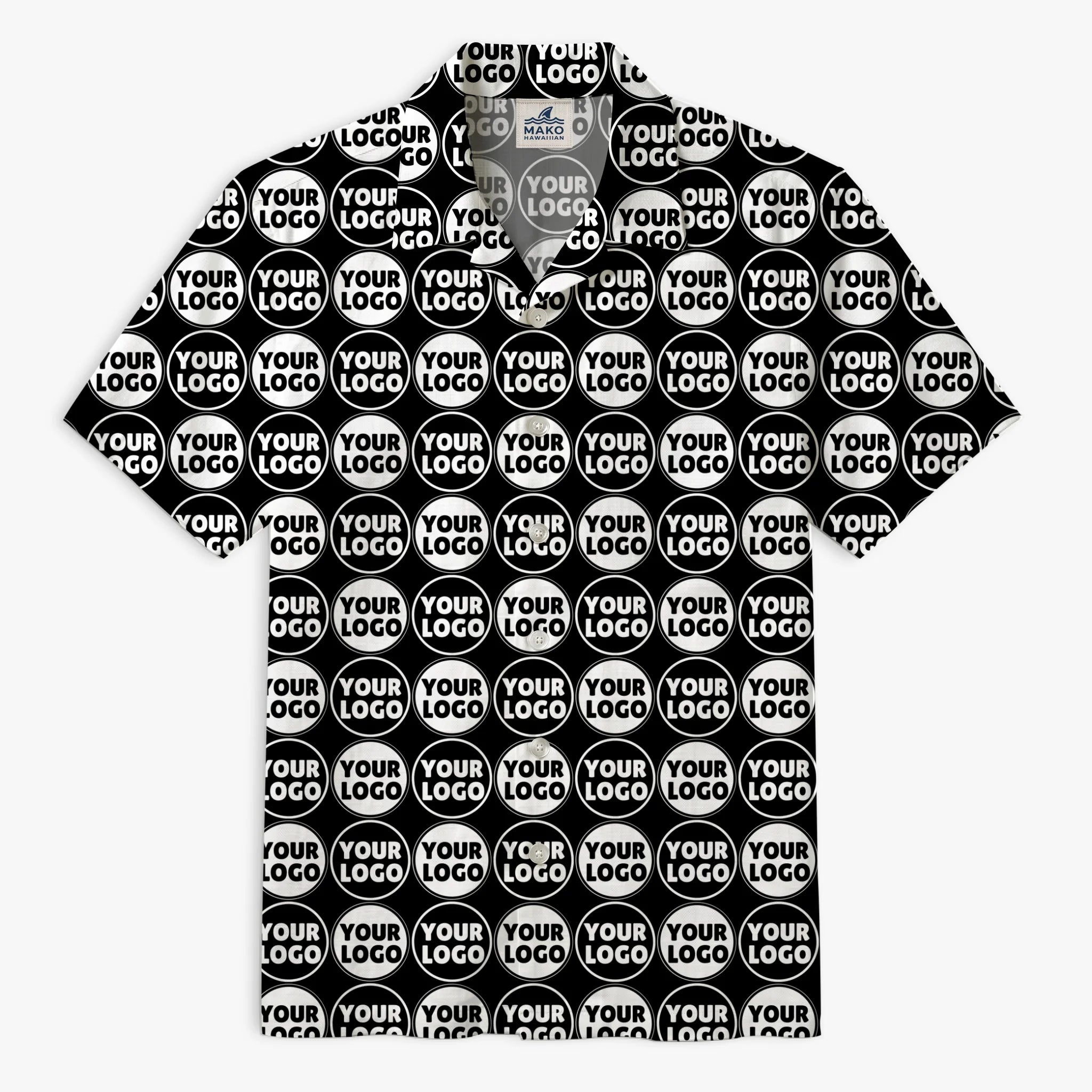 Personalized Circular Logo Hawaiian Shirt - Mako Hawaiian