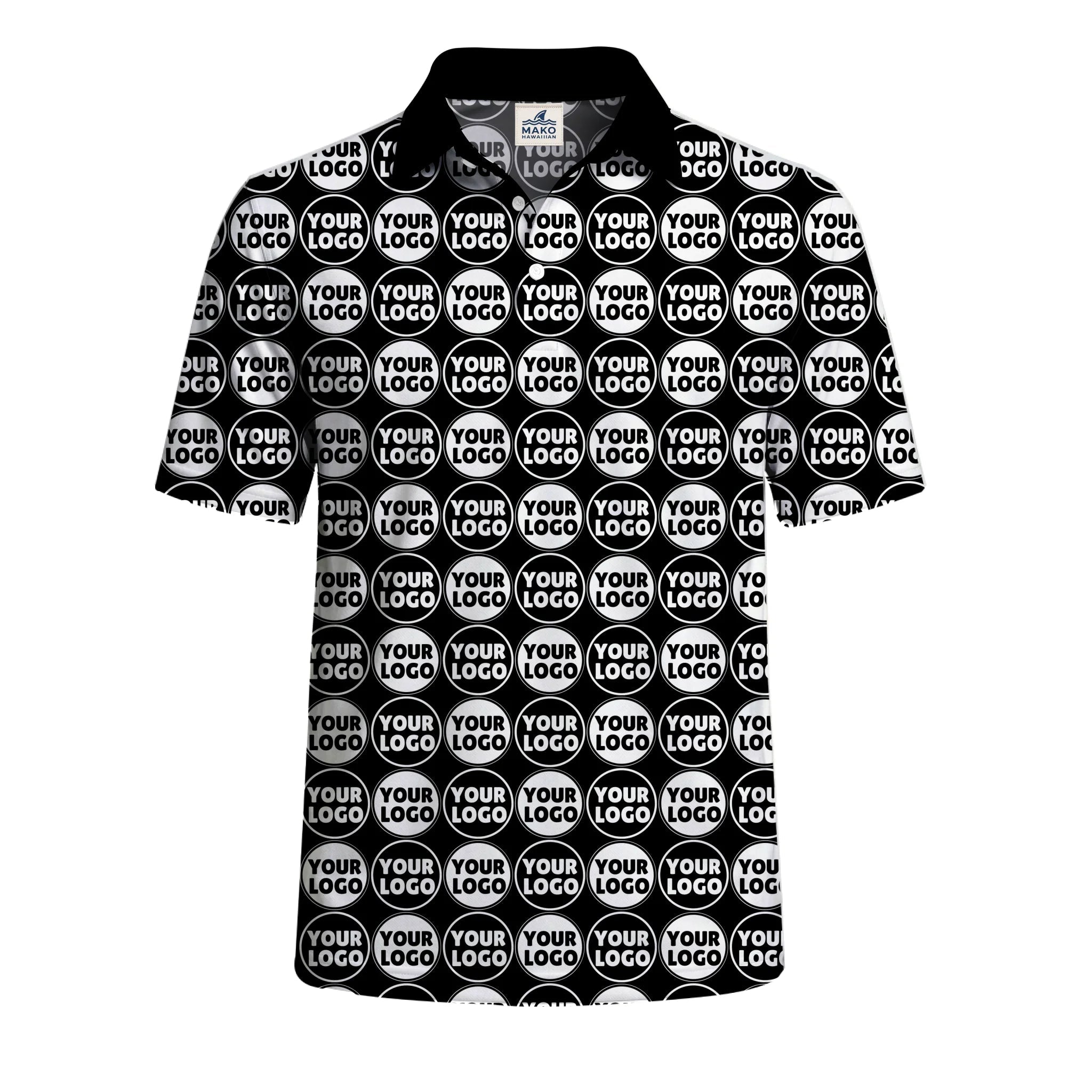 Personalized Circular Logo Polo Shirt - Mako Hawaiian