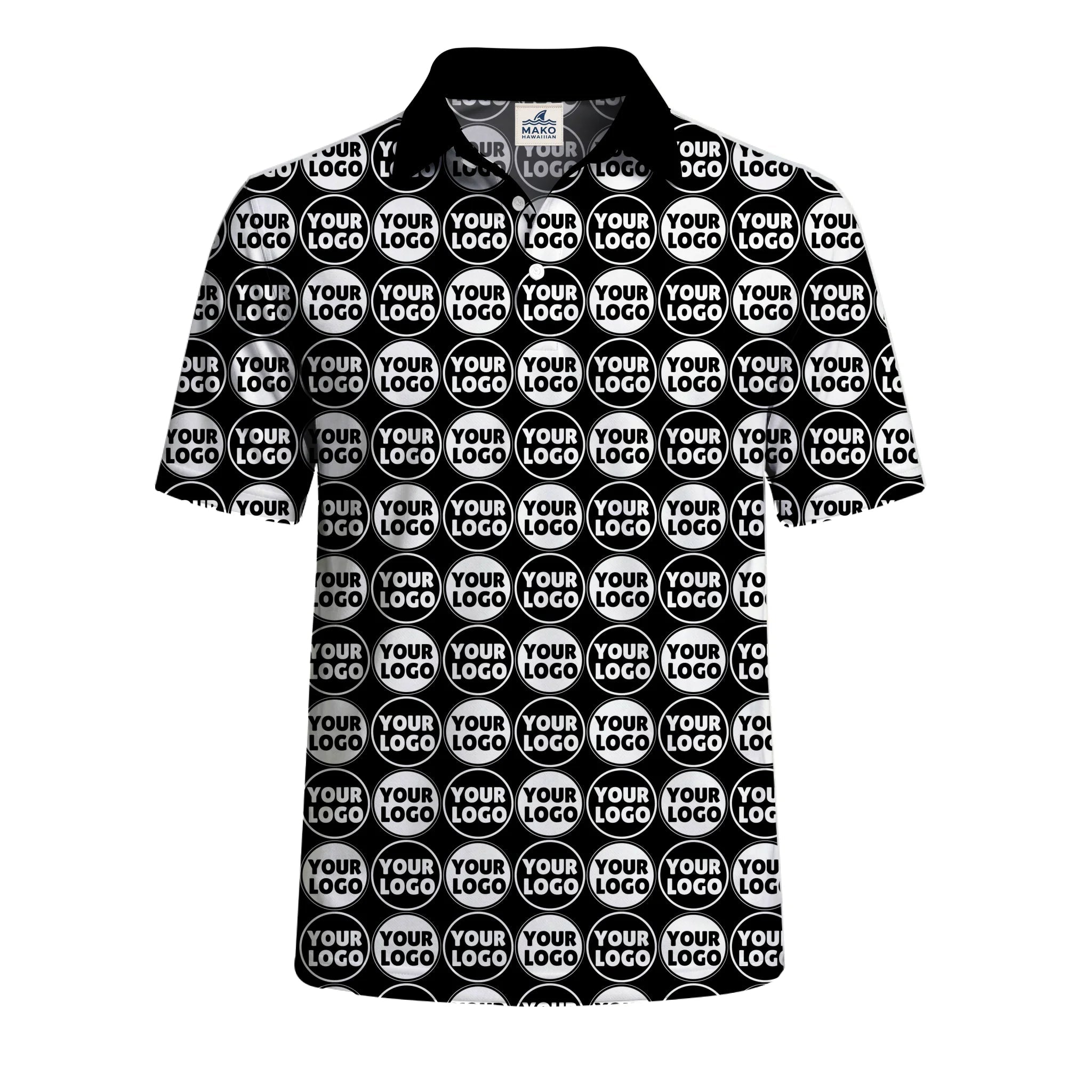 Personalized Circular Logo Polo Shirt - Mako Hawaiian