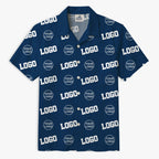 Personalized Company Logo Button Up Shirt For Group - Mako Hawaiian