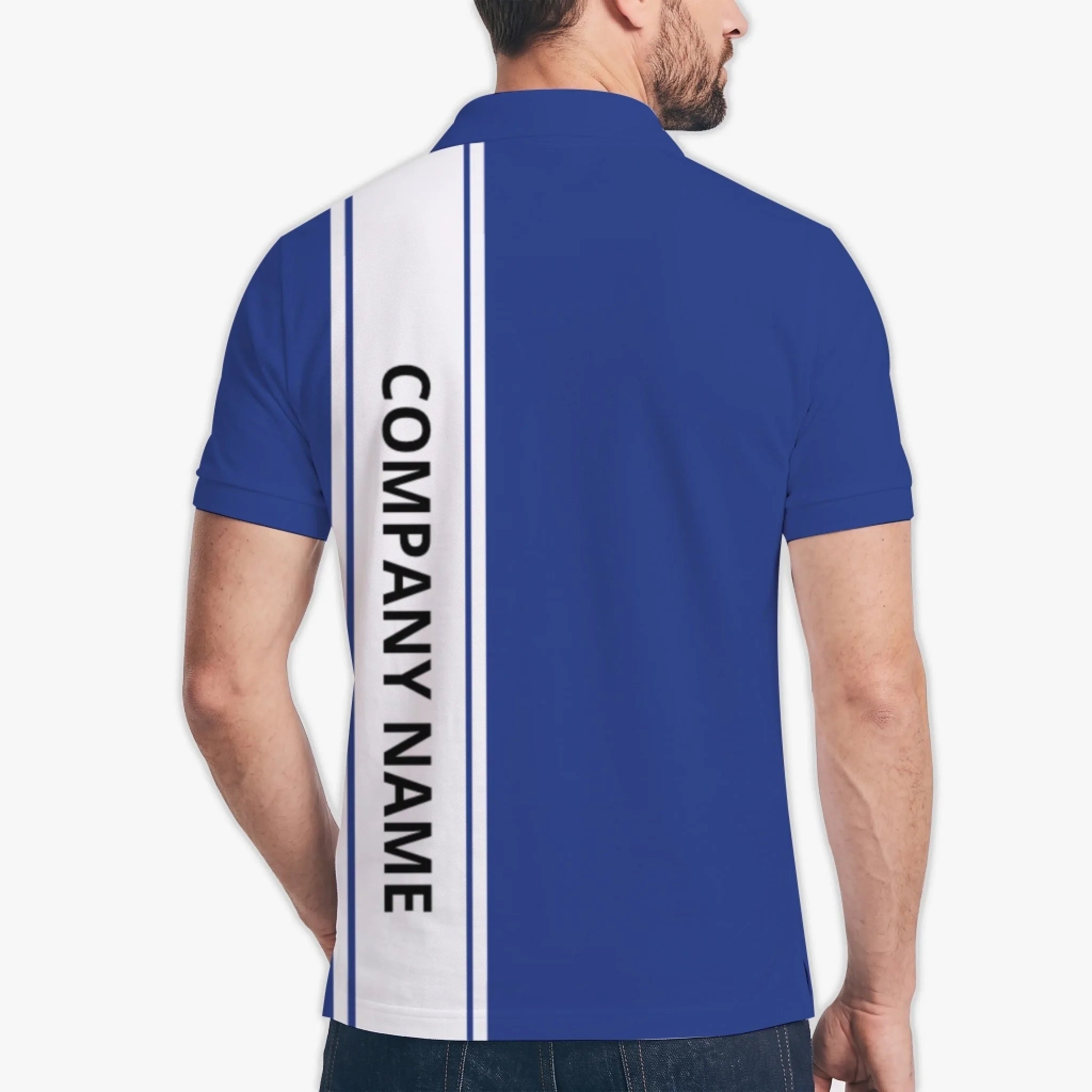 Premium Stripe Custom Company Logo Polo Shirt - Mako Hawaiian