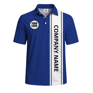 Premium Stripe Custom Company Logo Polo Shirt