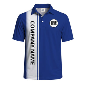 Team Stripe Custom Logo Polo Shirt With Live Preview